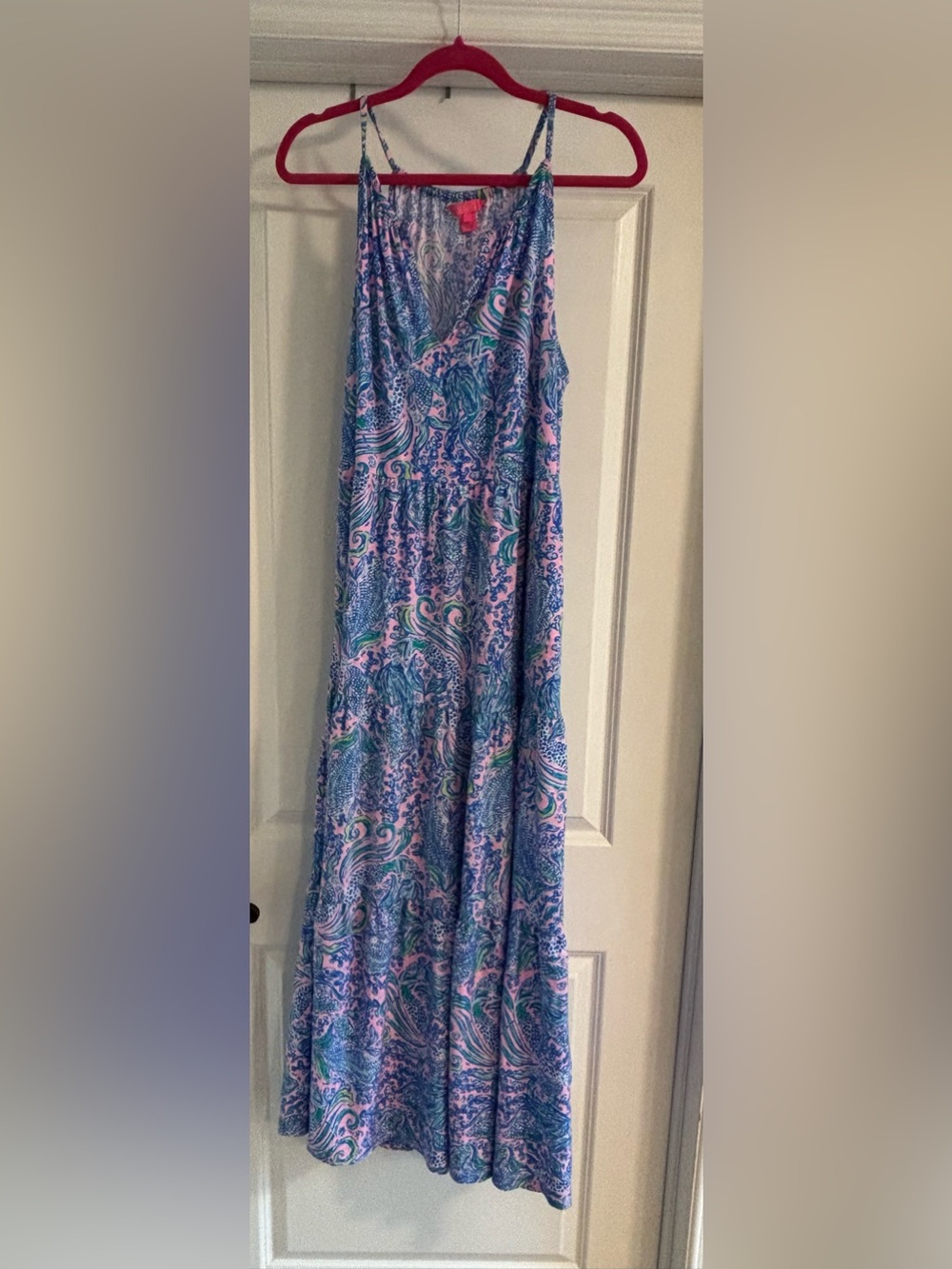 Blue & Pink Lilly Pulitzer Sundress. 100% cotton.